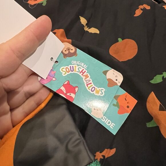 Squishmallows Orange & Black Pumpkin Cat Hooded Cosplay Halloween Dress S(6-7) - Picture 6 of 7